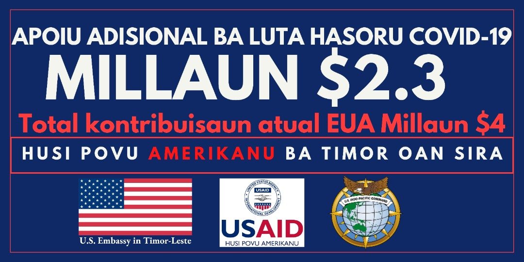 EUA Apoiu Osan Milliaun $2.3 Bá TL Luta Kontra Covid-19